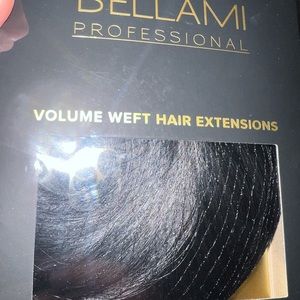 BRAND NEW. BELLAMI VOLUME WEFT HAIR EXTENSIONS. JET BLACK #1.